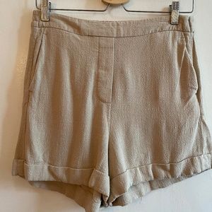 Frank & Oak Linen Blend Short in Tan